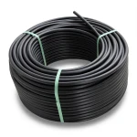 لفة أنابيب HDPE ضغط اسمي 5 بار PE 80 قطر خارجي 110 مم SDR 26 لون أسود
