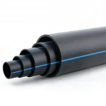 أنابيب بلاستيك HDPE ضغط  4 بار [PE 100] قطر خارجي 315 مم  SDR 41  لون اسود مع خط ازرق | مصنع المنى