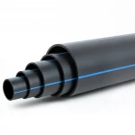 HDPE Polyethylene Pipe  Nominal Pressure 12.5 Bar [PE 100] Outside Diameter 280 mm  SDR 13.6  Color Black with Blue Stripes | Almona Factory