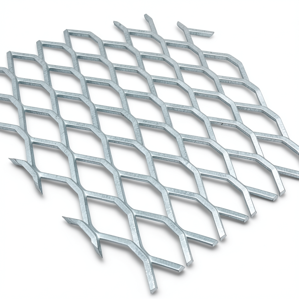 Galvanised Expanded Metal Thickness 2.7 mm Size 1×2 meters