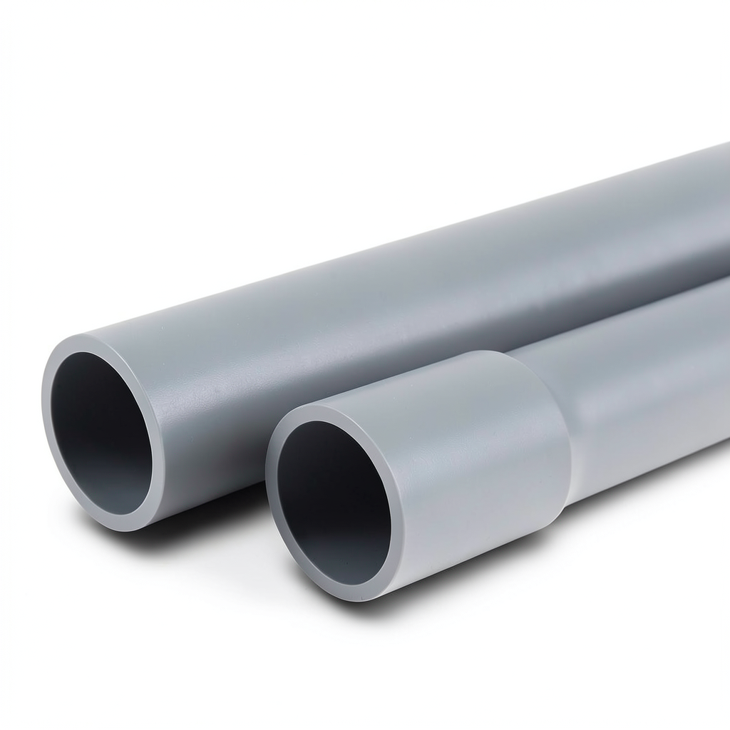UPVC Pipes Nominal Pressure 6 Bar Outside Diameter 110 mm Thickness 3.2 mm Gray