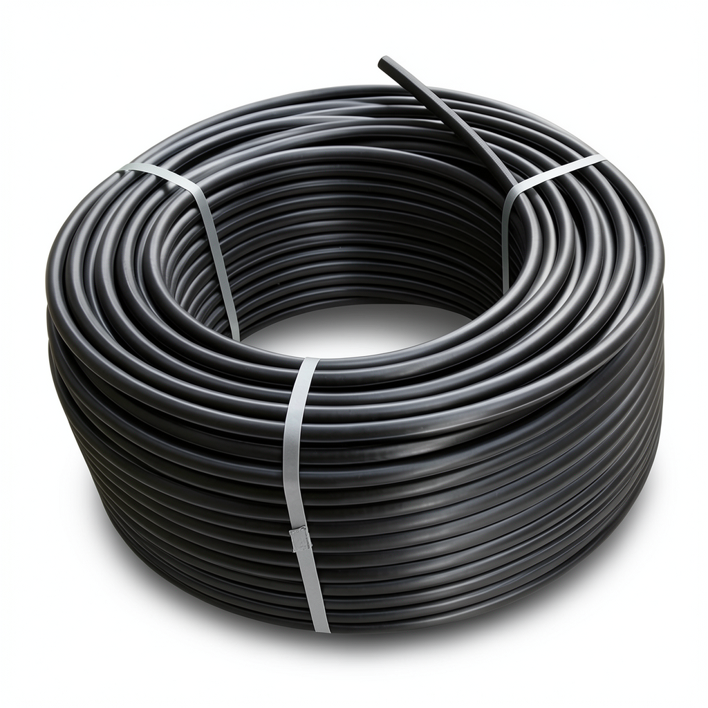 لفة أنابيب HDPE ضغط 12.5 بار PE 100 قطر خارجي 25 مم SDR 13.6 لون أسود