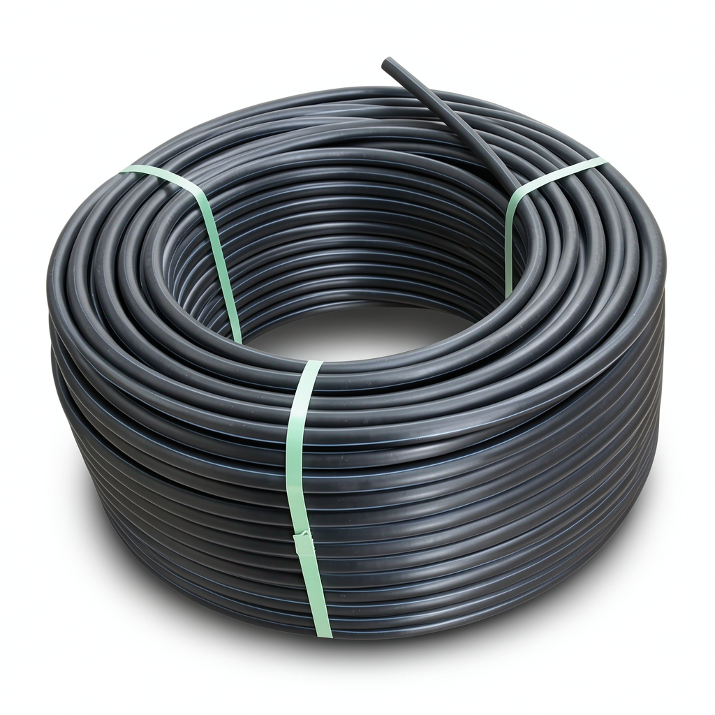 لفة أنابيب بلاستيك HDPE ضغط 5 بار PE 80 قطر خارجي 90 مم SDR 26 لون أسود