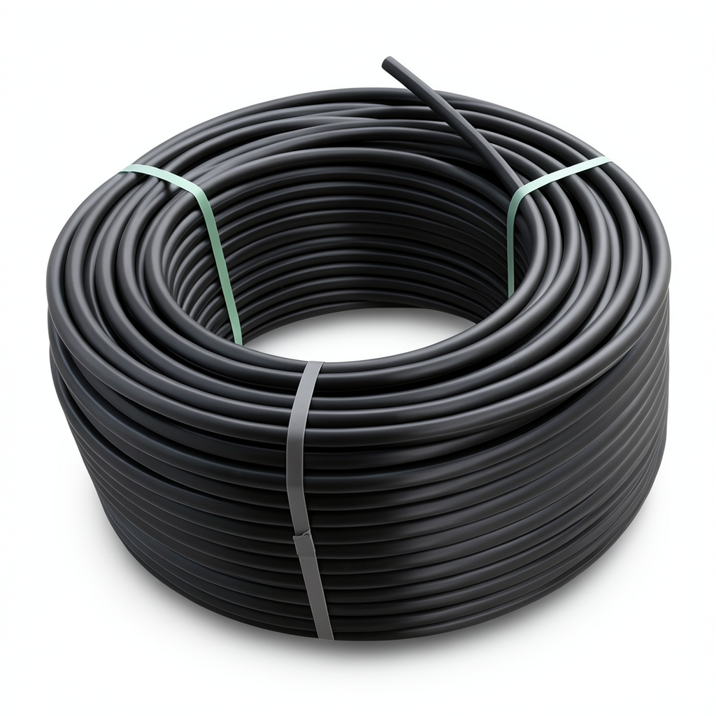 لفة أنابيب HDPE ضغط اسمي 5 بار PE 80 قطر خارجي 110 مم SDR 26 لون أسود