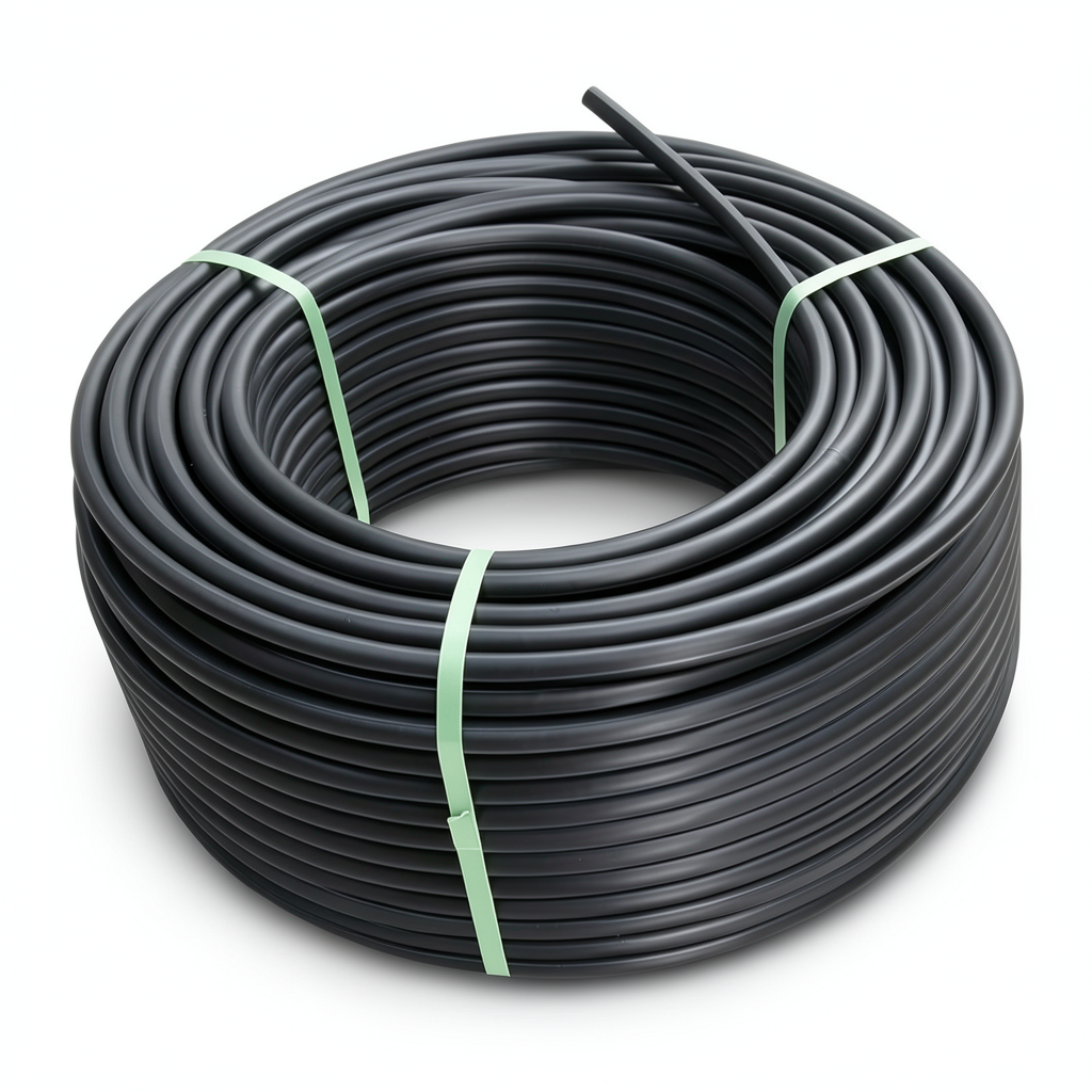 HDPE Plastic Coil Pipe Nominal Pressure 8 Bar PE 80 OD 32 mm SDR 17 Black