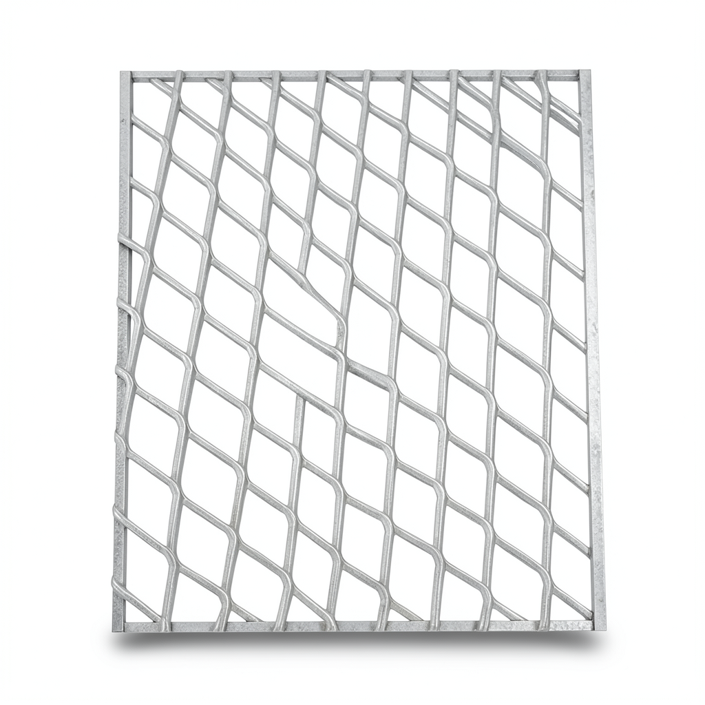 Galvanised Expanded Metal Thickness 2.7 mm Size 1×2 meters