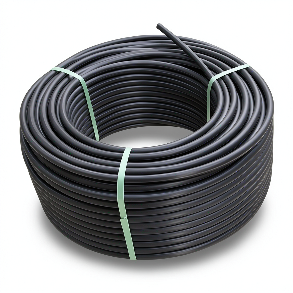 HDPE Plastic Coil Pipe Nominal Pressure 8 Bar PE 80 OD 40 mm SDR 17 Black