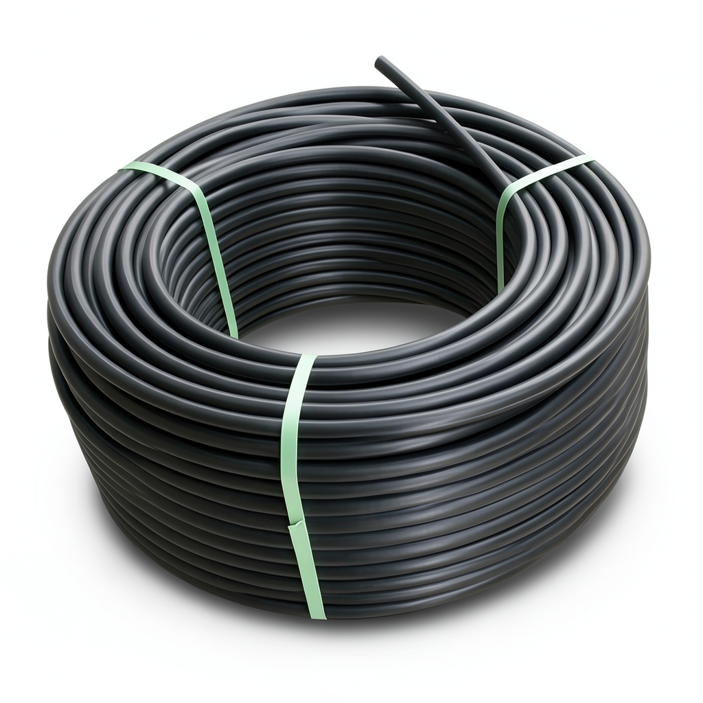 HDPE Coil Pipe Nominal Pressure 8 Bar PE 80 OD 50 mm SDR 17 Black