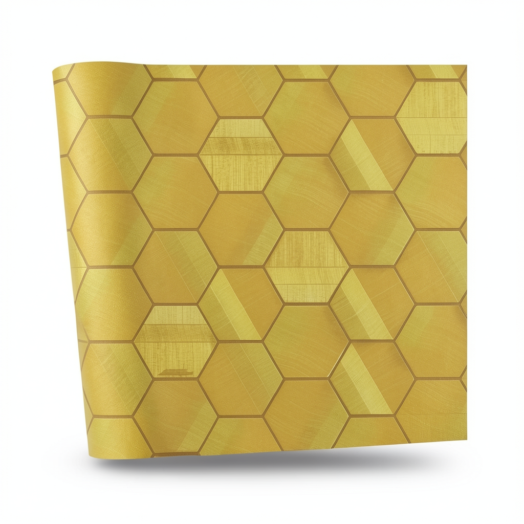 Italian Wallpaper 10m x 0.73m Gold Color, Model 44802