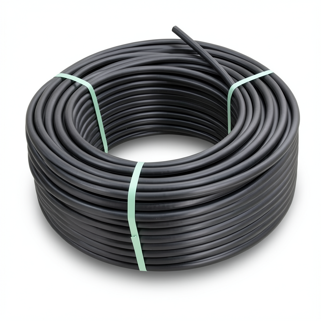 HDPE Plastic Coil Pipe Nominal Pressure 8 Bar PE 80 OD 125 mm SDR 17 Black