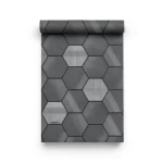 Italian Wallpaper 10m x 0.73m Dark Grey, Model 44804