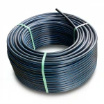 لفة أنابيب بلاستيك HDPE ضغط  6.3 بار [PE 100] قطر خارجي 75 مم  SDR 26  لون اسود مع خط ازرق | شركة المنى