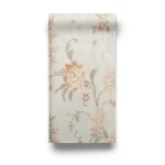 Wall Decoration Floral Design 10 m x 0.73 m Pale Beige, Model 2409