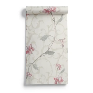Wall Decoration Floral Design 10 m x 0.73 m Pale Beige, Model 3918