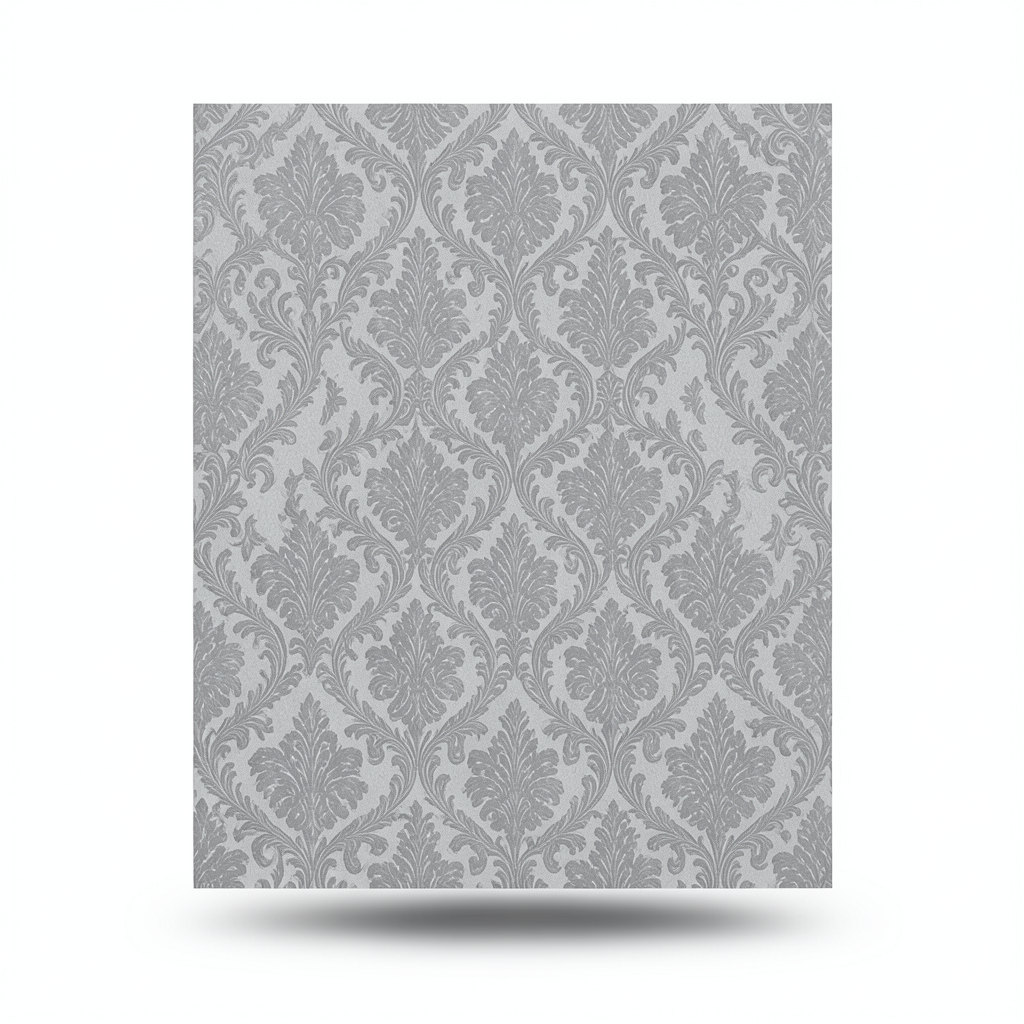 Italian Wallpaper Patterned Design Gray Color, Size 10m x 1.06m, Model RC19026