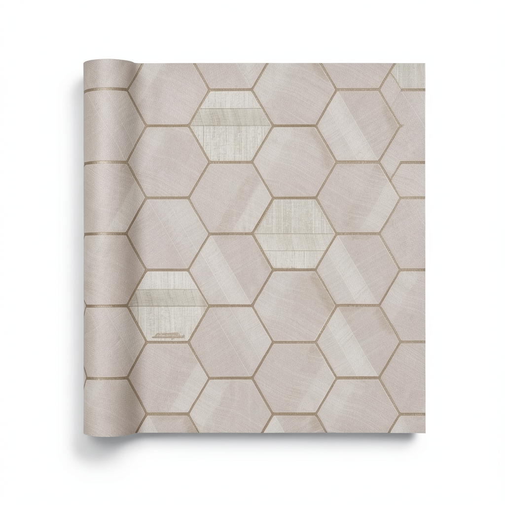 Italian Wallpaper 10m x 0.73m Light Brown, Model 44808