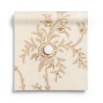 Floral Wall Covering 10m x 0.73m Light Beige, Model 2442