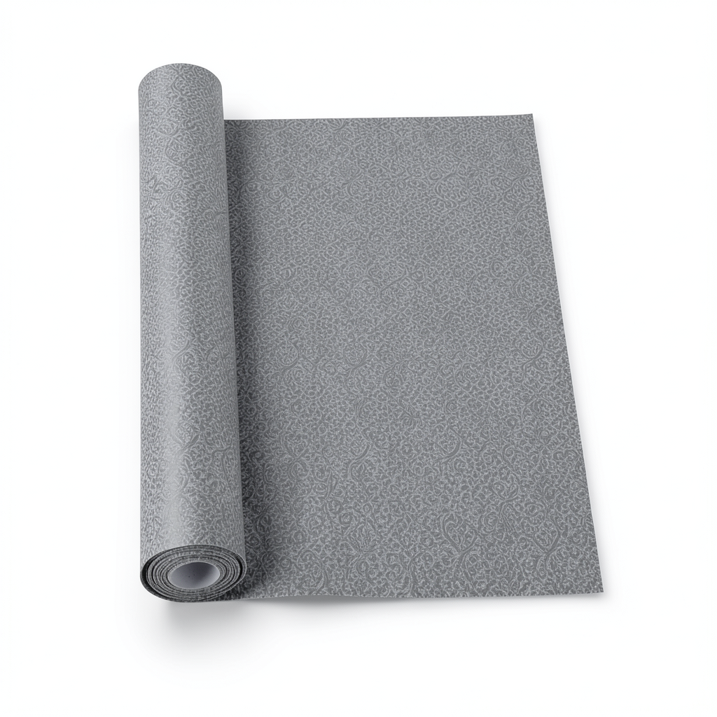 Italian Wallpaper Patterned Design Gray Color, Size 10mx1.06m, Model RC19019