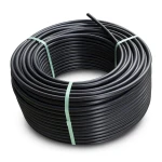 لفة أنابيب HDPE ضغط 8 بار PE 80 قطر خارجي 75 مم SDR 17 لون أسود