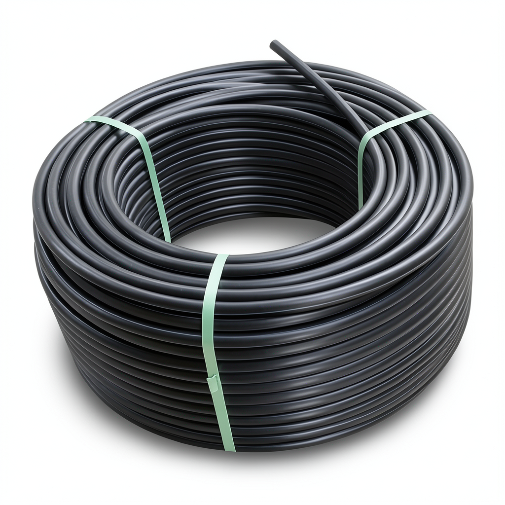 HDPE Plastic Coil Pipe Nominal Pressure 8 Bar PE 80 OD 125 mm SDR 17 Black