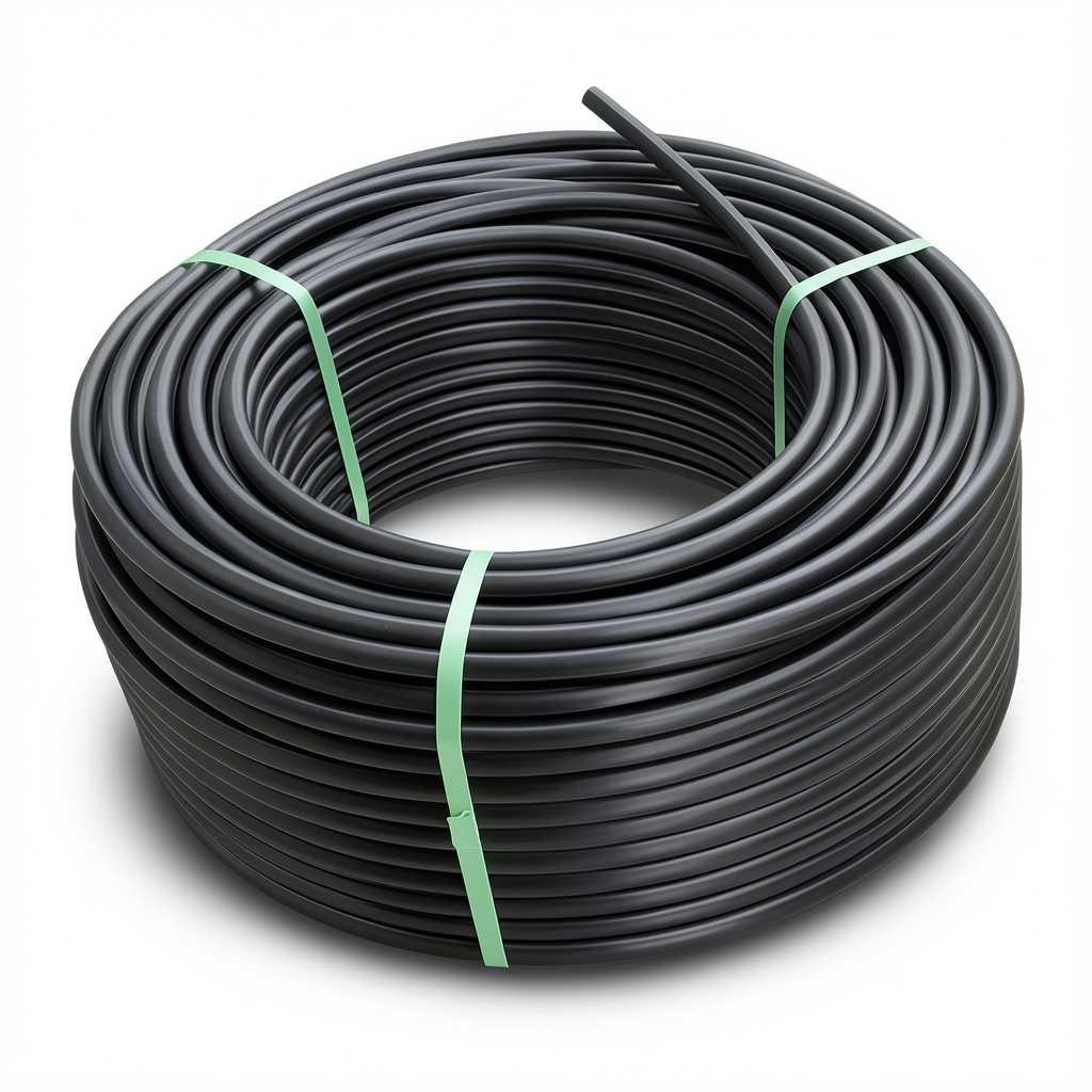 لفة أنابيب HDPE ضغط 8 بار PE 80 قطر خارجي 140 مم SDR 17 لون أسود
