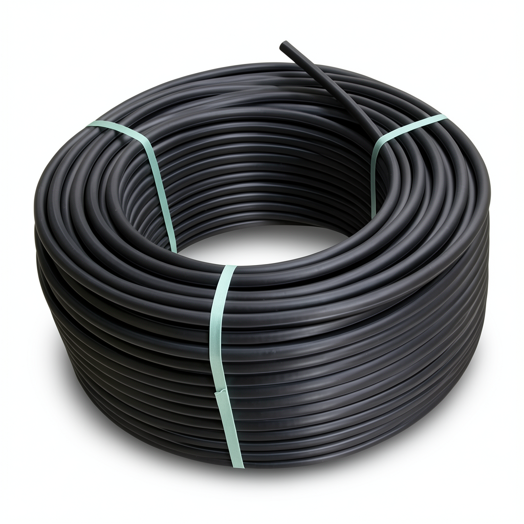 لفة أنابيب HDPE ضغط 8 بار PE 80 قطر خارجي 160 مم SDR 17 لون اسود