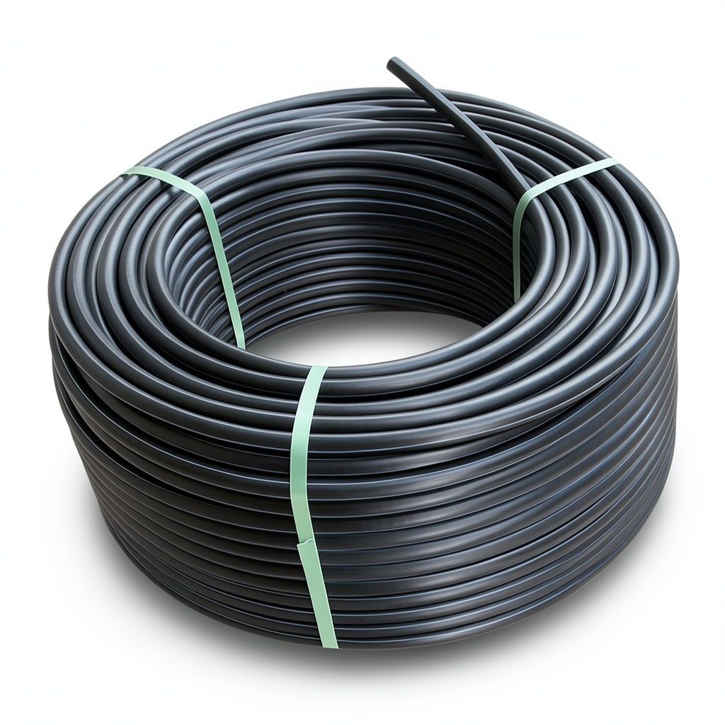 لفة أنابيب HDPE ضغط 10 بار PE 80 قطر خارجي 25 مم SDR 13.6 لون أسود