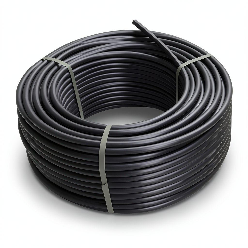 لفة أنابيب HDPE ضغط 10 بار PE 80 قطر خارجي 50 مم SDR 13.6 لون أسود