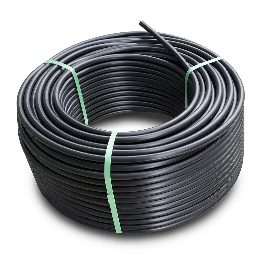 لفة أنابيب HDPE ضغط 10 بار PE 80 قطر خارجي 75 مم SDR 13.6 لون أسود
