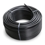 لفة أنابيب HDPE ضغط 8 بار PE 80 قطر خارجي 40 مم SDR 17 لون اسود