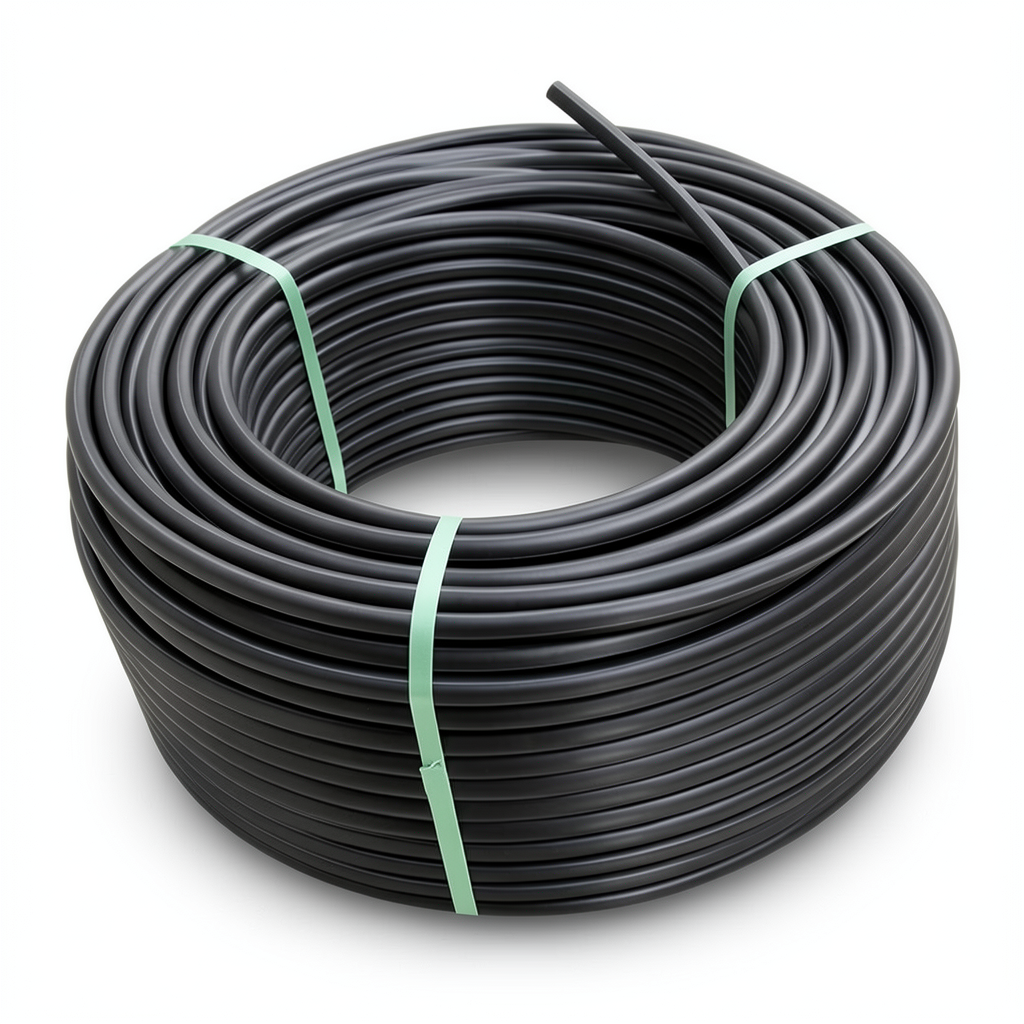 لفة أنابيب HDPE ضغط 10 بار PE 80 قطر خارجي 110 مم SDR 13.6 لون أسود