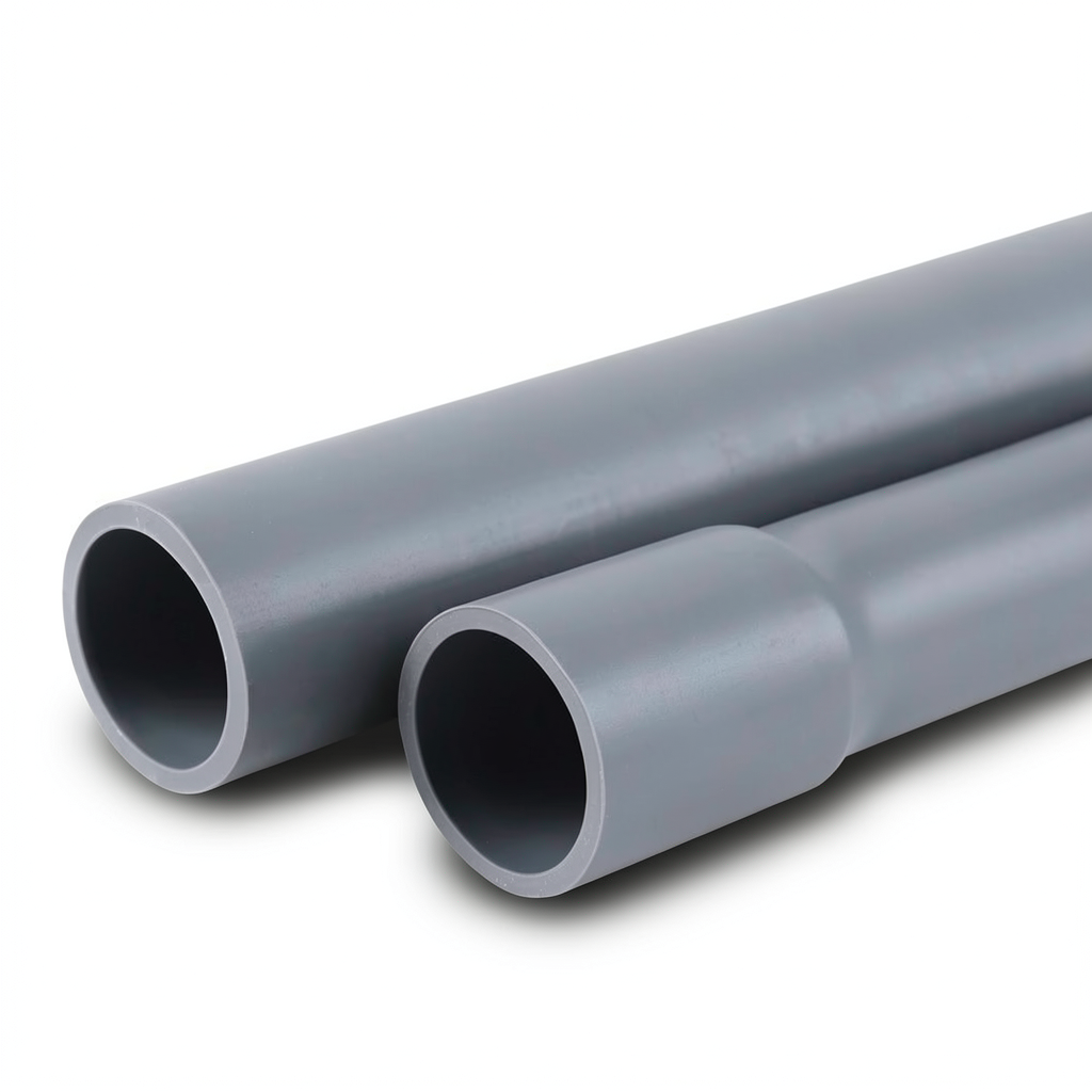 UPVC Pipes Nominal Pressure 6 Bar Outside Diameter 160 mm Thickness 4.7 mm Gray