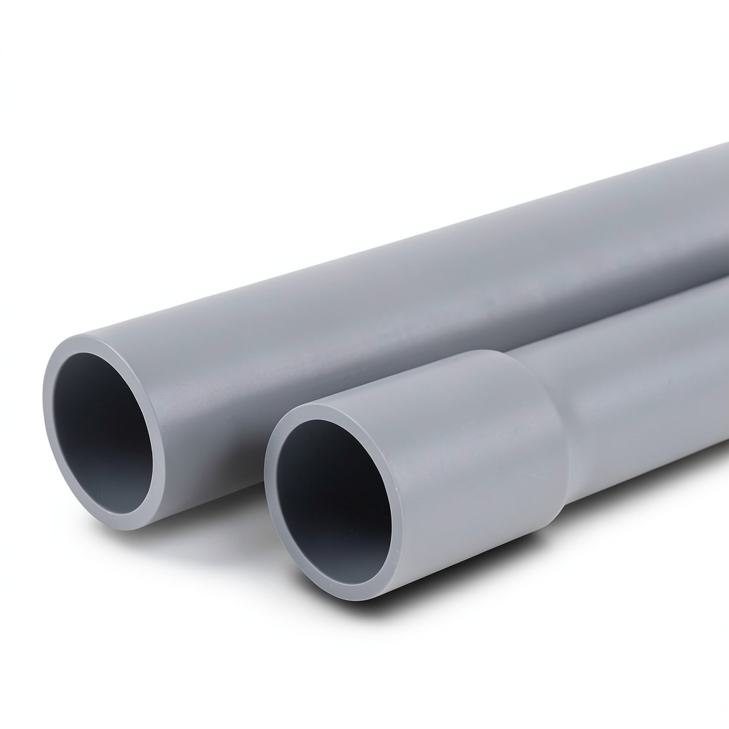 UPVC Pipes Nominal Pressure 6 Bar Outer Diameter 180 mm Thickness 5.3 mm Gray