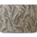 Leaf-patterned wall covering dark beige color, length 10m, width 1.06 m, model 78013