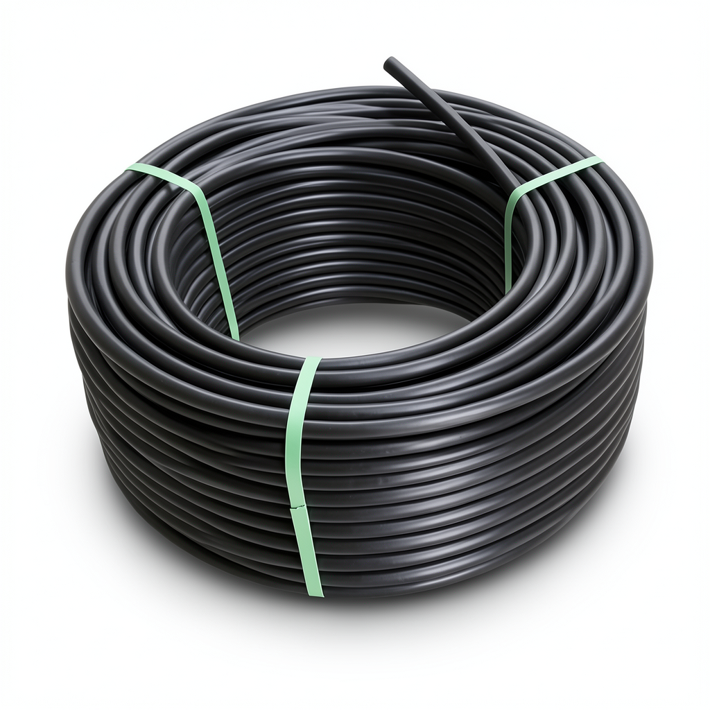 لفة أنابيب HDPE ضغط 10 بار PE 80 قطر خارجي 25 مم SDR 13.6 لون أسود
