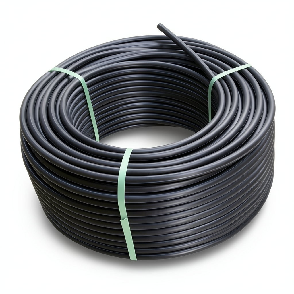 لفة أنابيب HDPE ضغط 10 بار PE 80 قطر خارجي 50 مم SDR 13.6 لون أسود
