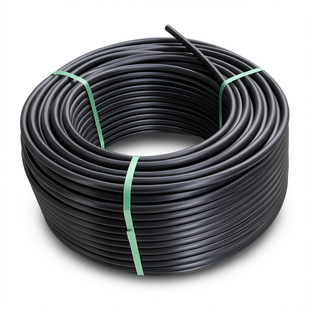 لفة أنابيب HDPE ضغط 12.5 بار PE 80 قطر خارجي 20 مم SDR 11 أسود