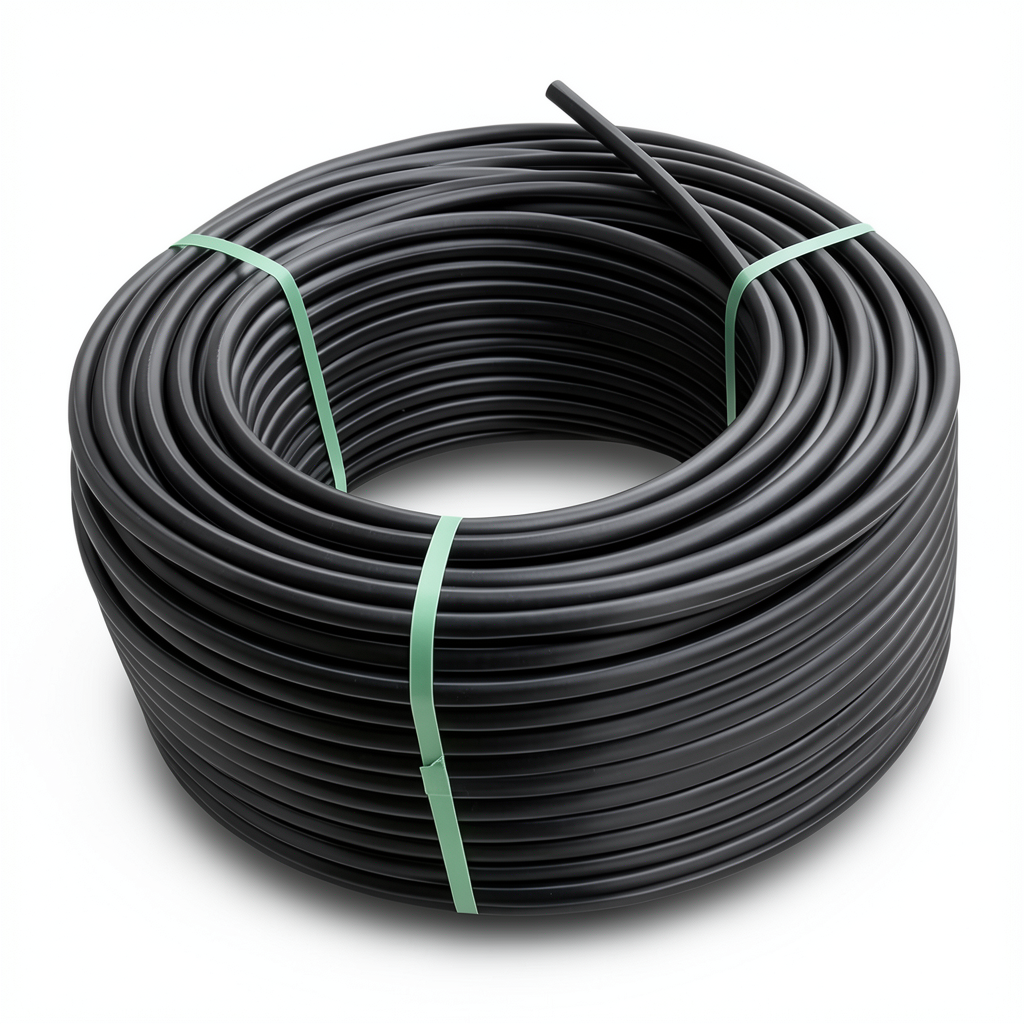 HDPE Coil Pipe 12.5 Bar Pressure PE 100, 90 mm Diameter SDR 13.6, Black