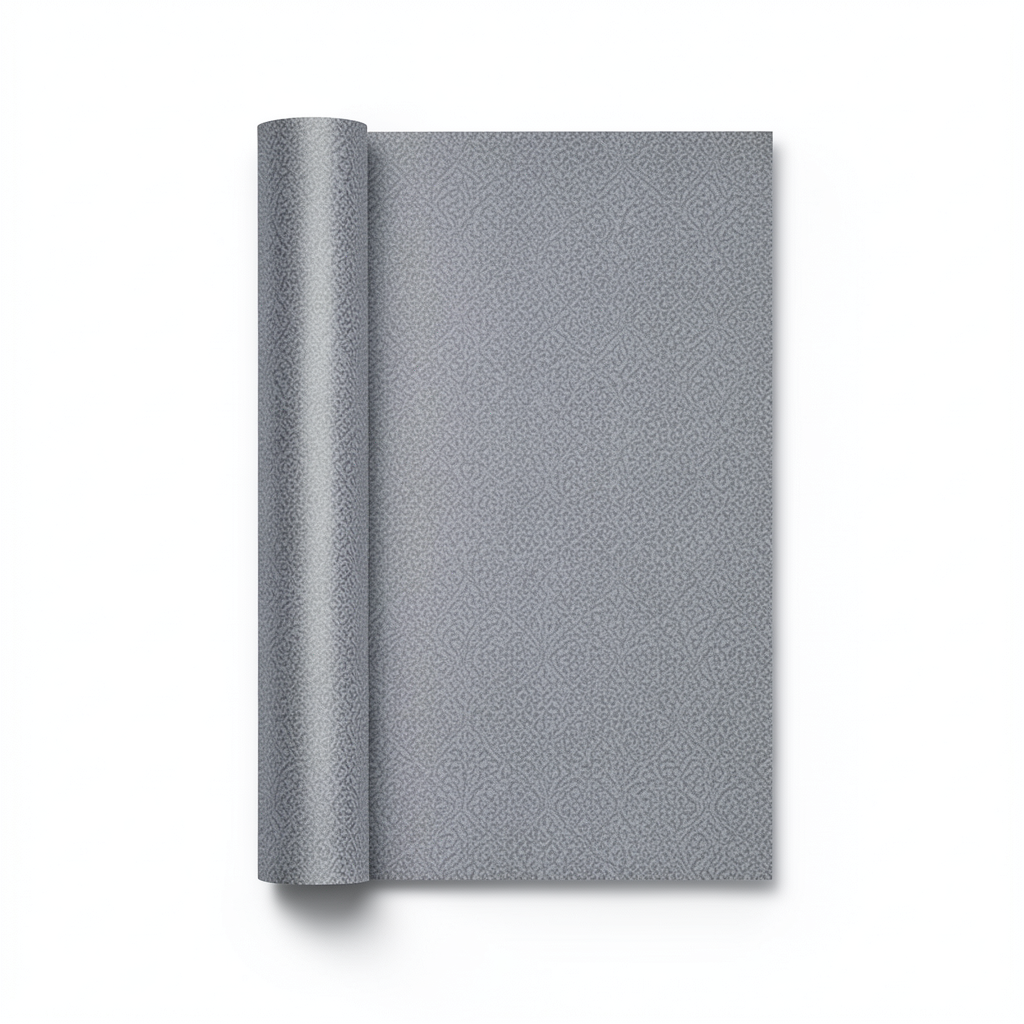 Italian Wallpaper Patterned Design Gray Color, Size 10mx1.06m, Model RC19019