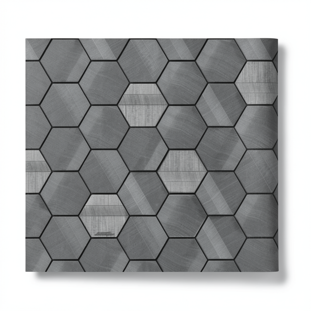 Italian Wallpaper Geometric Design 10m x 0.73m Dark Grey