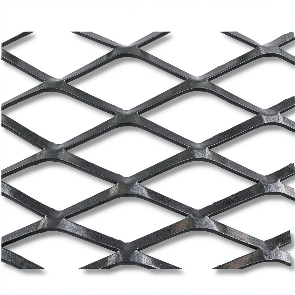 Hot Rolled Black Steel Expanded Metal Mesh Thickness 1.2 mm Width 1.22 m Length 3 m