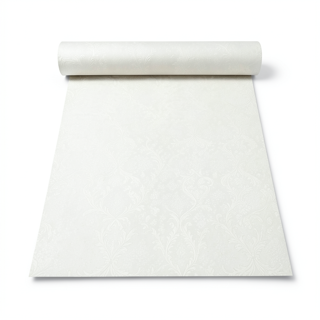 Italian Wallpaper Patterned Design Off White, Size 10mx1.06m, Model RC19039