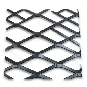 Hot Rolled Steel Expanded Metal Mesh 1.5 mm Thickness 1.22x3 m Black