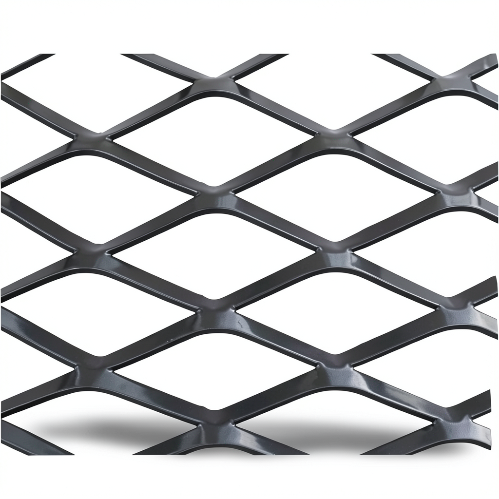 Hot Rolled Black Steel Expanded Metal Mesh 1.2 mm Thick 1.22x4 m