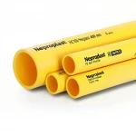 مواسير HDPE نيبروبلاست PE 100 ضغط 6 بار قطر خارجي 400 مم سمك 14.5 مم لون أصفر 