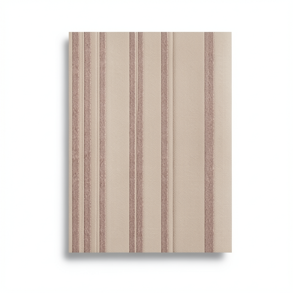 Italian Wallpaper Striped Design 10m x 0.73m, Light Brown