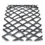 Hot Rolled Black Steel Expanded Metal Mesh 1.2 mm Thickness 1.22 m Width 5 m Length