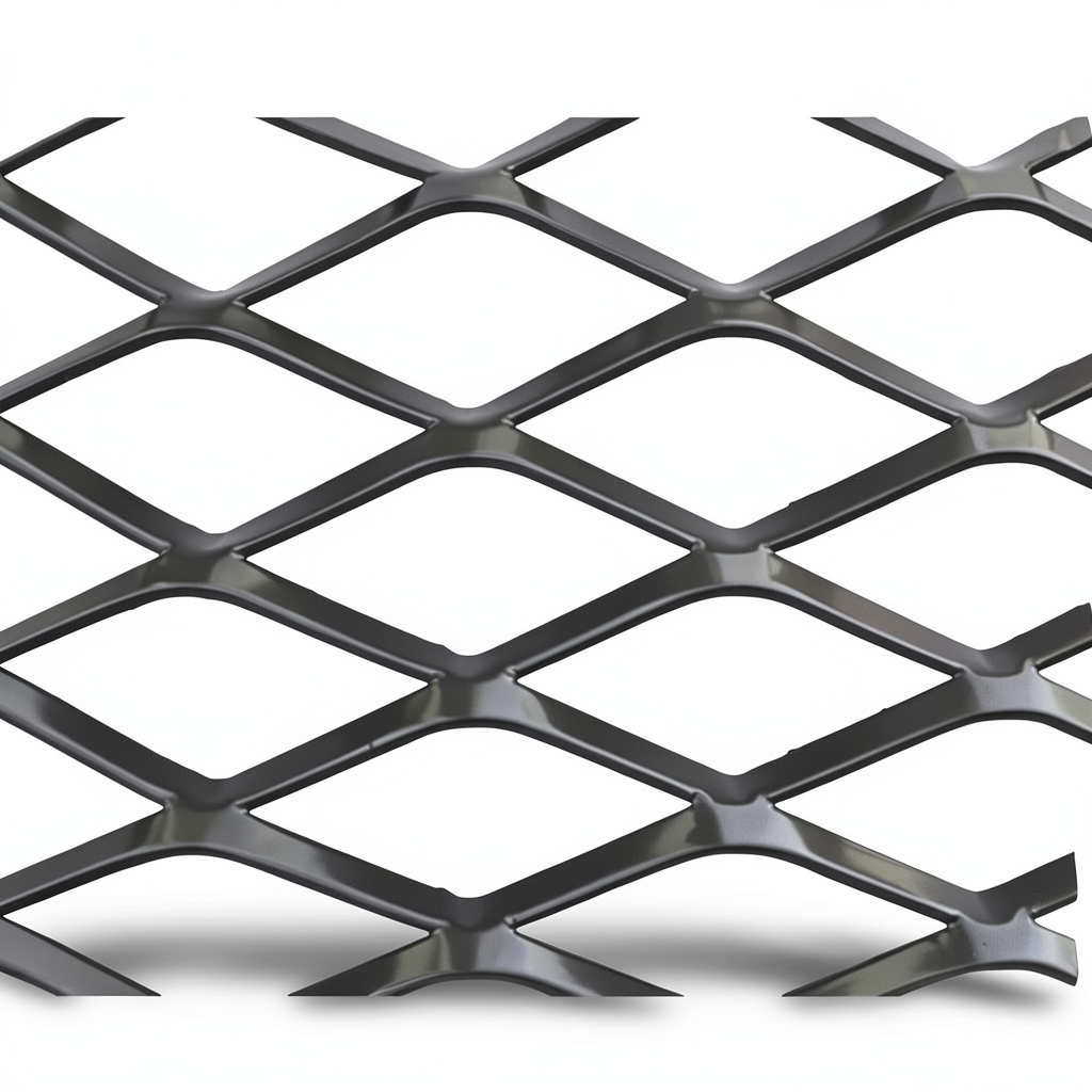 Hot Rolled Black Steel Expanded Metal Mesh Thickness 1.4 mm Width 1.22 m Length 1 m