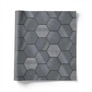 Italian Wallpaper Geometric Design 10m x 0.73m Dark Grey