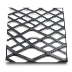 Hot Rolled Black Steel Expanded Metal Mesh 1.2 mm Thickness 1.22 m Width 5 m Length